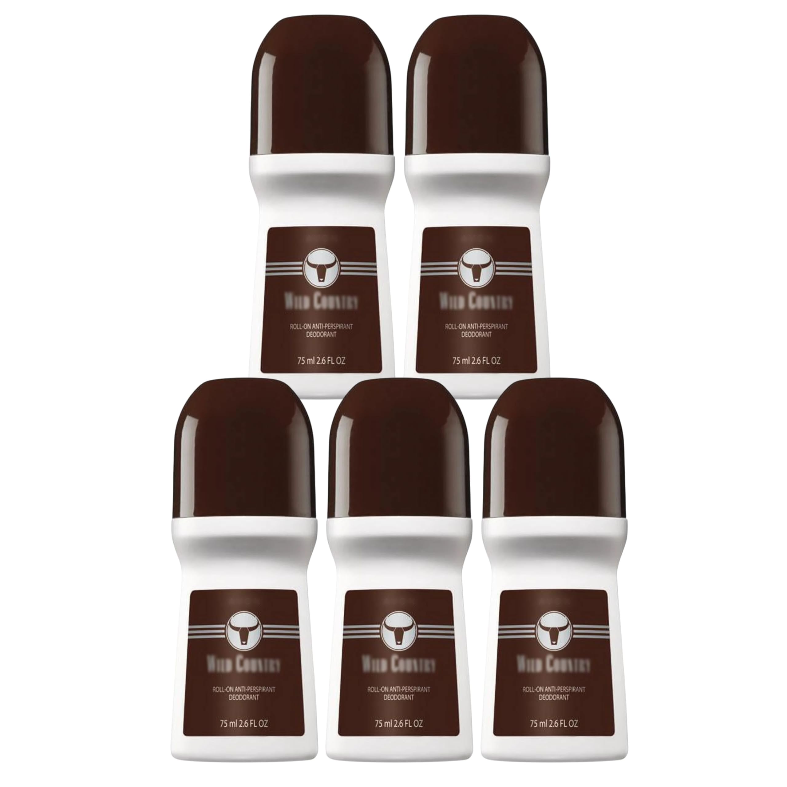 Wild Country roll-on deodorant pack of five kept in a gym bag for daily freshness.