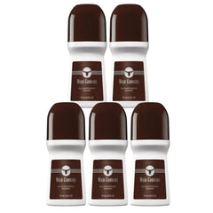 Wild Country roll-on deodorant pack of five kept in a gym bag for daily freshness.