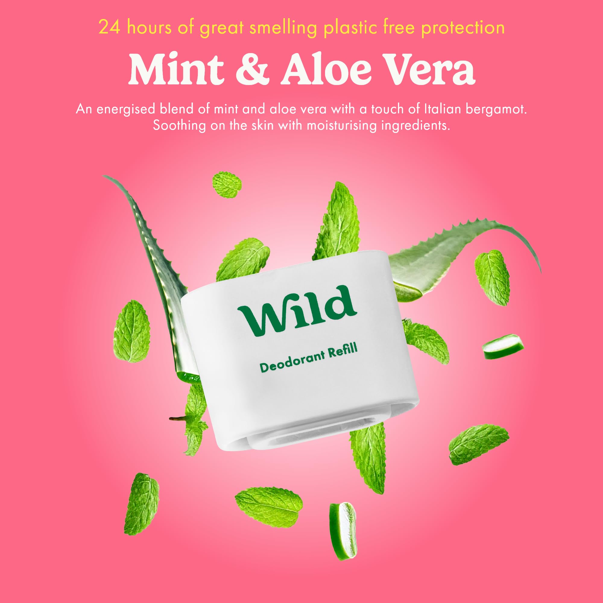 Wild aluminum-free deodorant formula supports gentle protection without harsh additives.