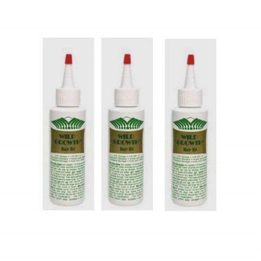 Wild Growth Hair Oil 118ml pack of 3 — close-up with silky shine and scalp care