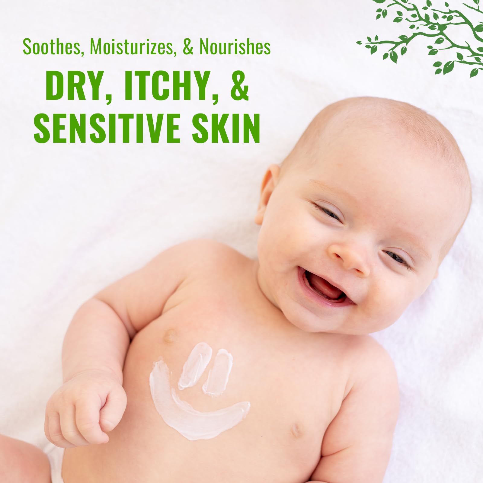 Wild Naturals Baby Eczema Cream label highlights safe, baby-friendly formula