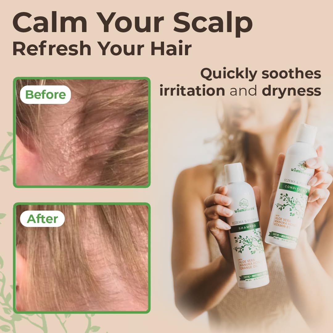 Wild Naturals daily-use hair shampoo in a bathroom setting for routine care