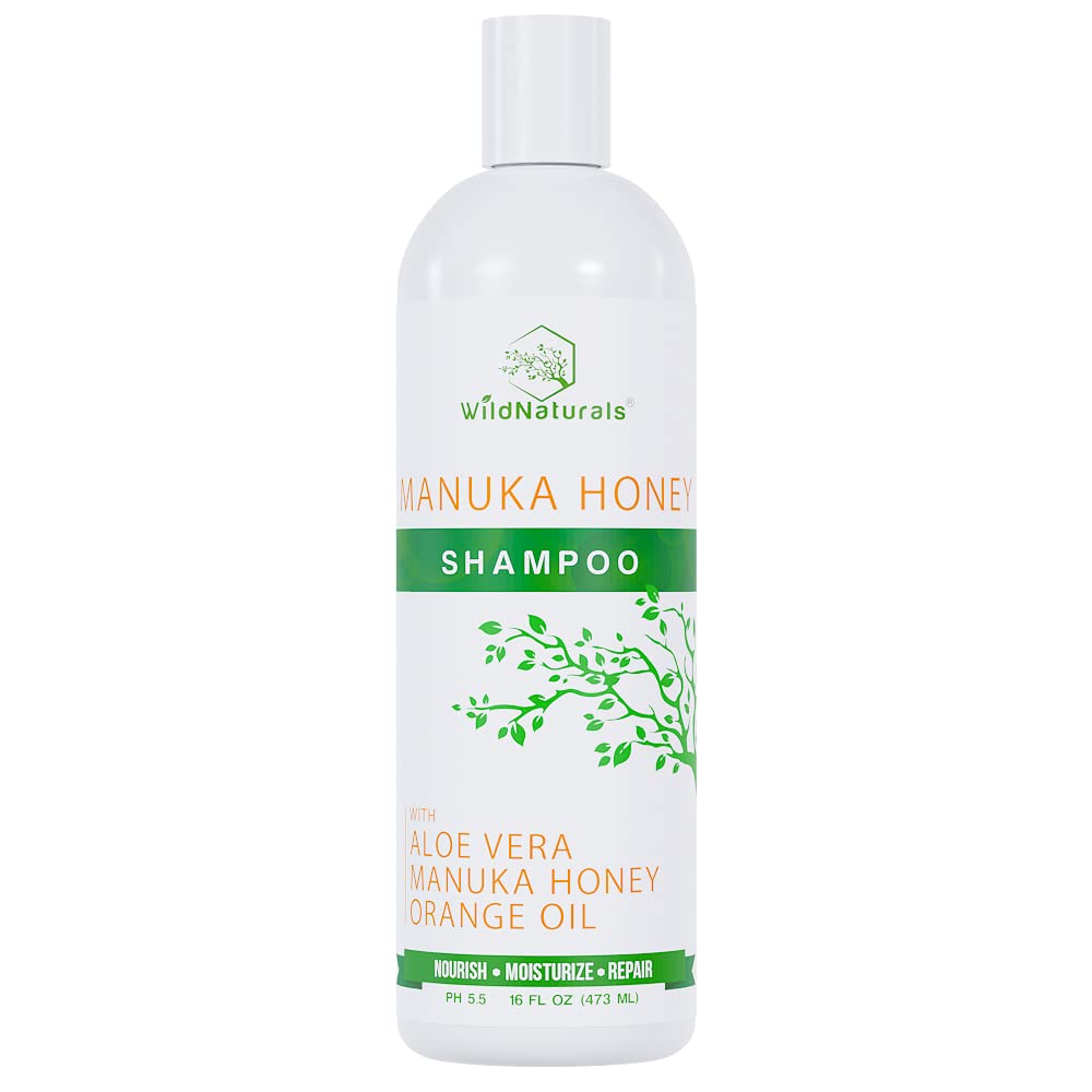 Wild Naturals eczema shampoo bottle showing a gentle formula for sensitive scalps