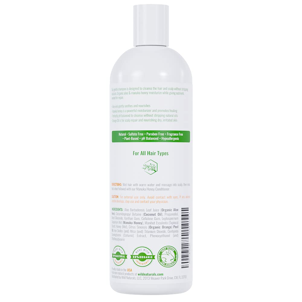 Rich foamy lather on hair produced by Wild Naturals shampoo