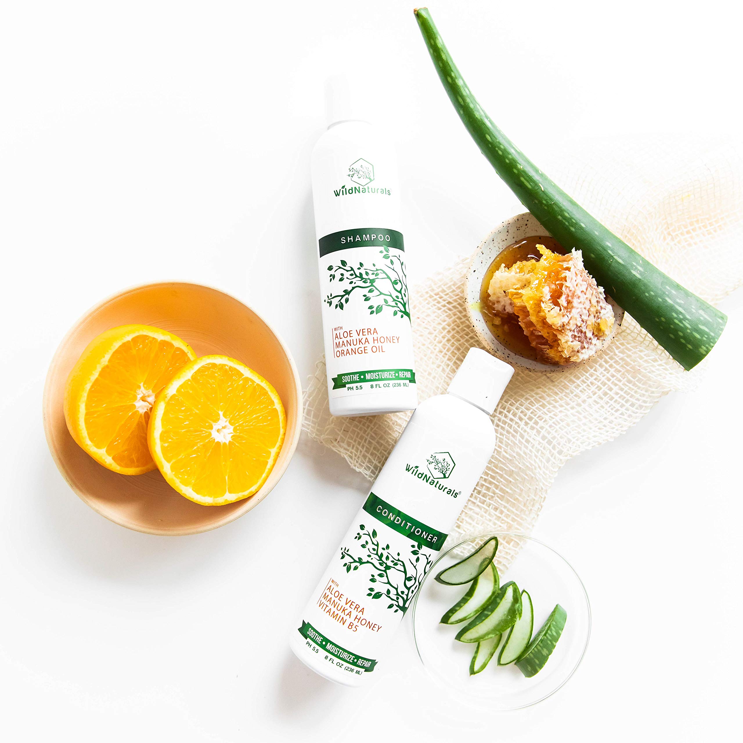 Wild Naturals Manuka Honey Shampoo foamy lather, easy everyday cleanse.