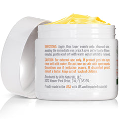 Wild Naturals Turmeric Clay Mask cruelty-free logo visible