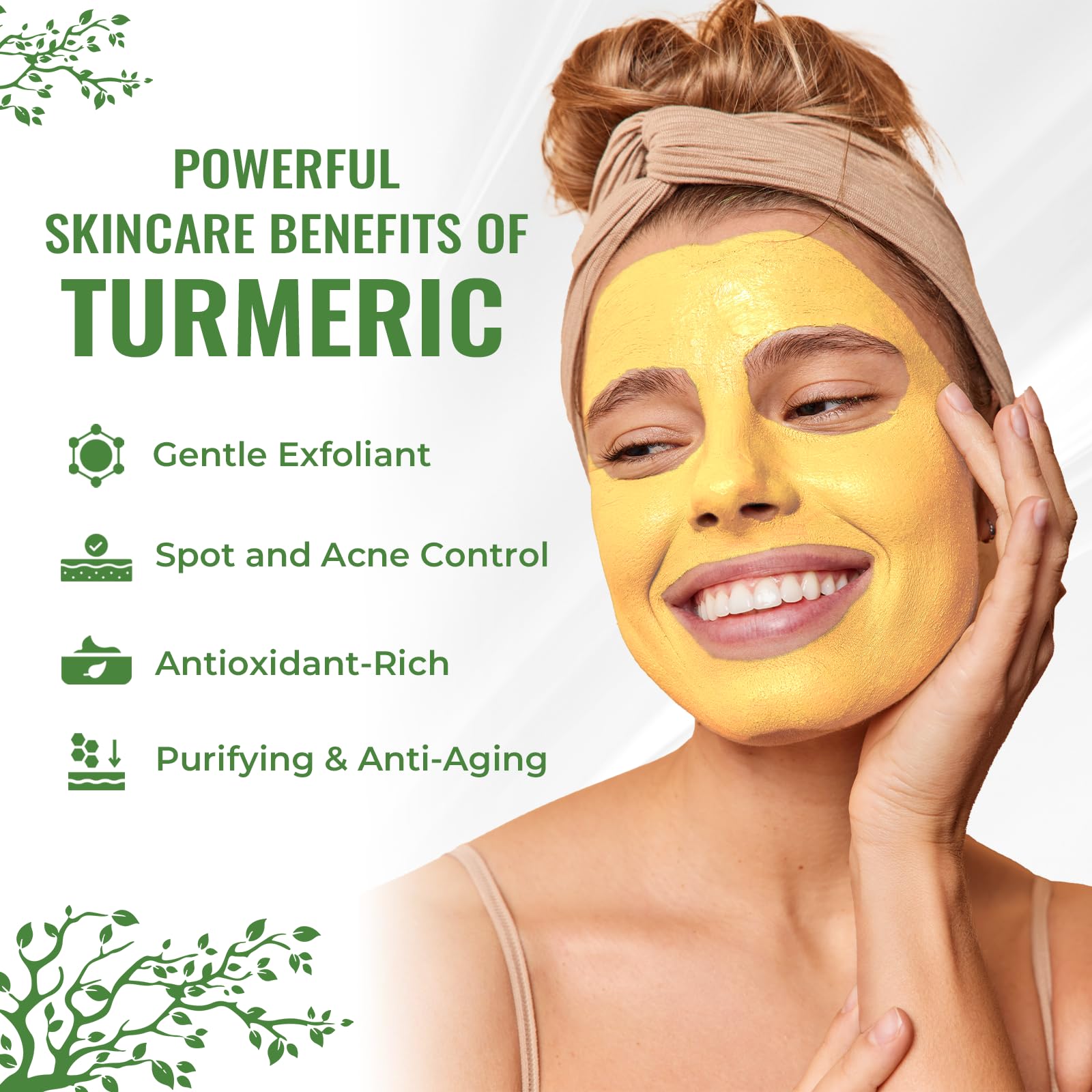 Wild Naturals Turmeric Clay Mask ingredients lemon peel oil and sweet almond oil