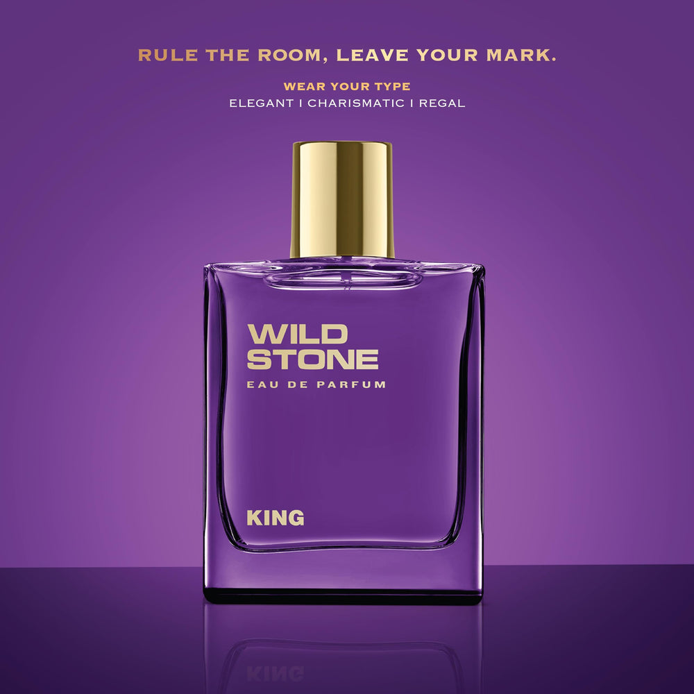 Wild Stone King bottle spray action demonstrates easy application.