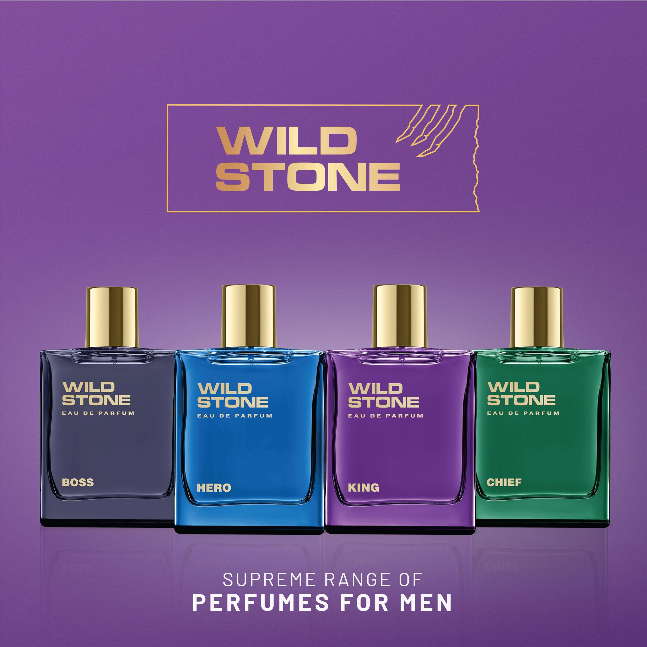 Wild Stone King lifestyle shot suggesting evening wear and confidence.