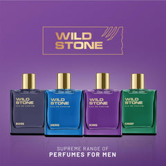 Wild Stone King lifestyle shot suggesting evening wear and confidence.