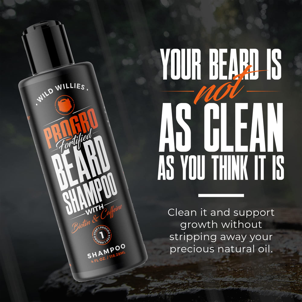 Wild Willies Beard Shampoo foamy lather ready for a quick daily cleanse.