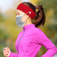 WILLBOND button headbands help keep hair away during yoga and runs