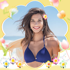 WILLBOND tropical hair clip for luau vibes and poolside parties.