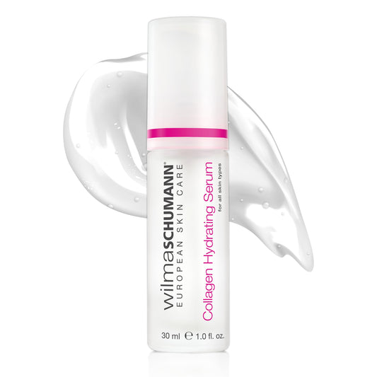 Wilma Schumann Collagen Hydrating Serum bottle for easy daily hydration and radiance.