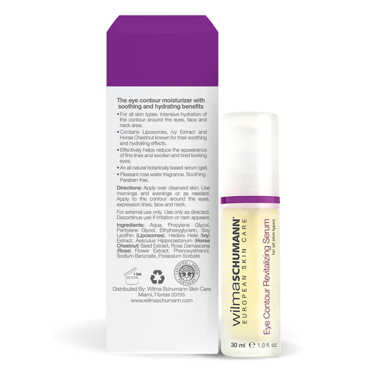 Dropper-dispense image showing Wilma Schumann Eye Contour Serum precise application