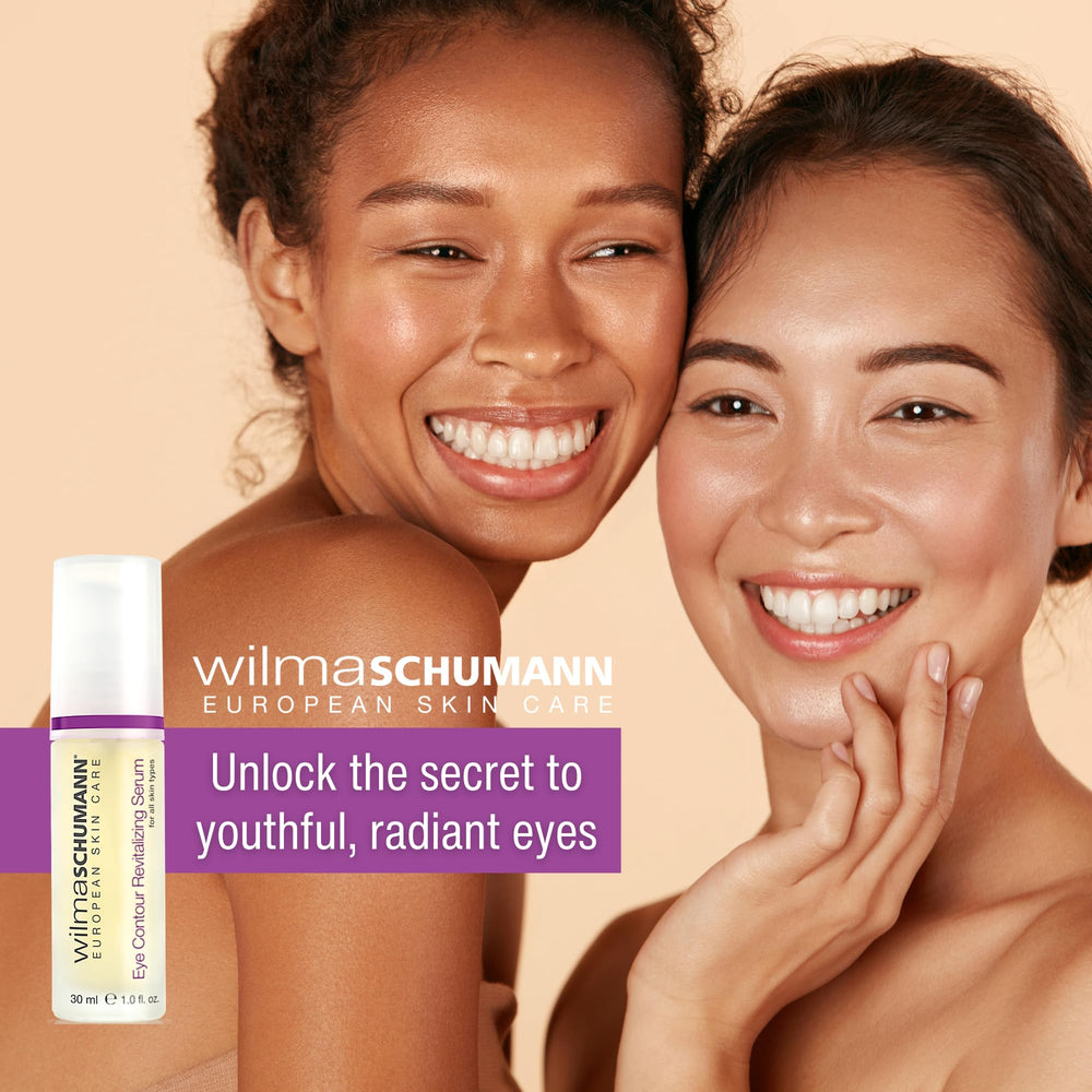 Compact packaging box of Wilma Schumann Eye Contour Serum travel-ready