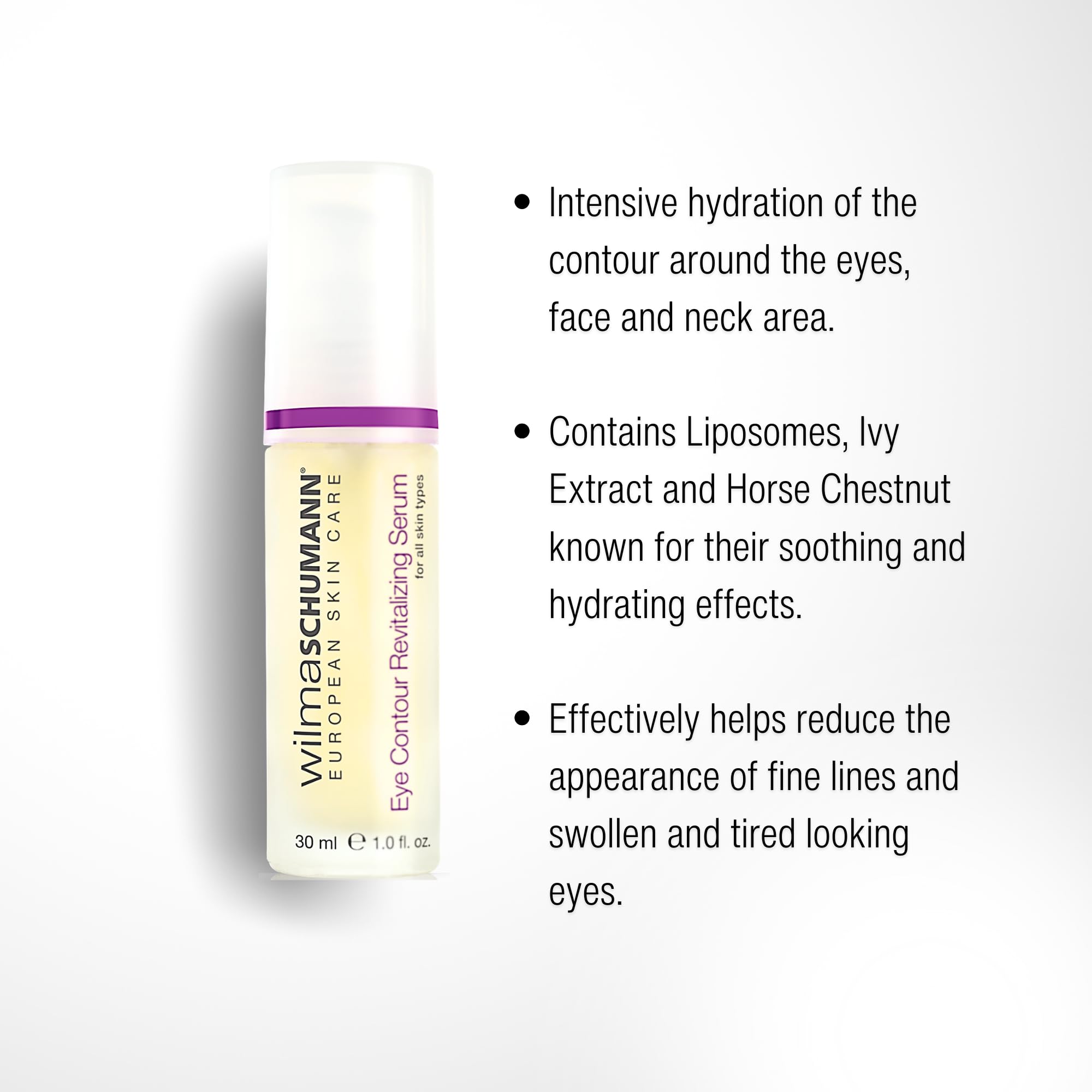 Under-eye application scene with Wilma Schumann Eye Contour Serum gentle hydration