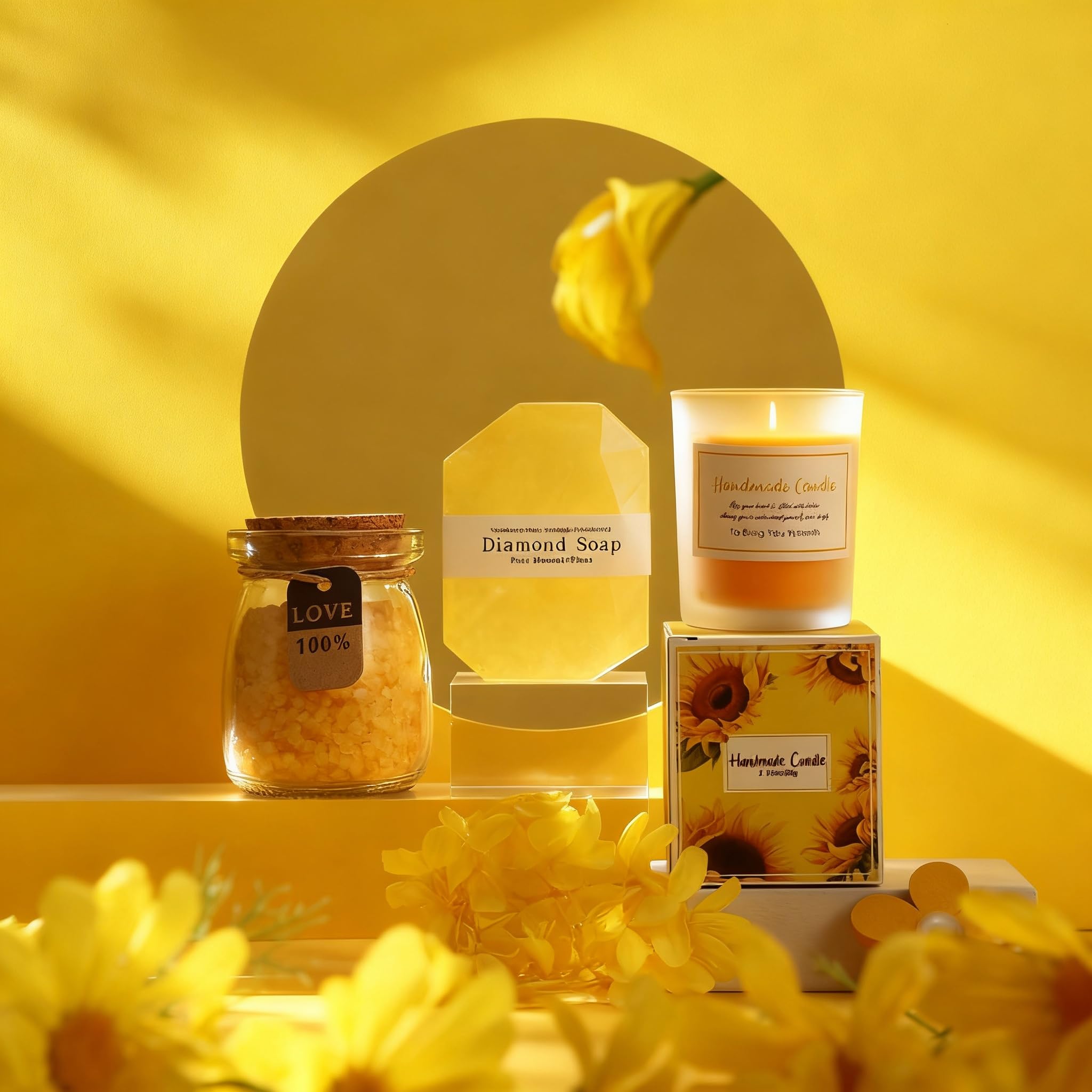 WILZEIMY Sunshine handmade soap closeup emphasizes gentle cleansing and refreshing fragrance.