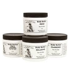 Windrift Hill Body Butter for Very Dry Skin (ONE) nourishes hands and feet with goat’s milk