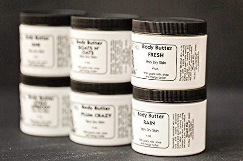 Windrift Hill goat's milk with shea butter ingredients showcased on the tub.