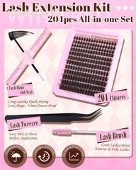 Winifred 204-piece lash kit for DIY salon-at-home.