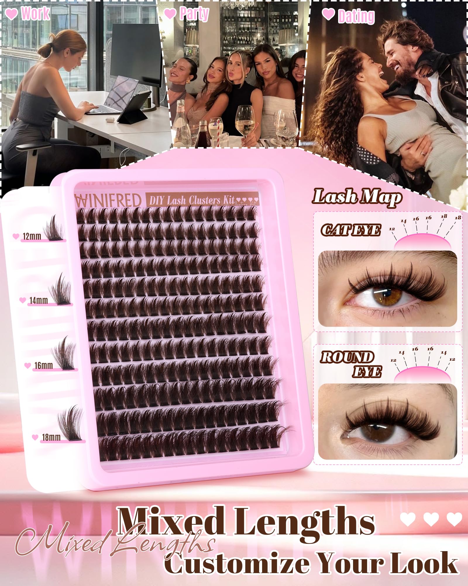 Winifred precision tweezers for easy application.