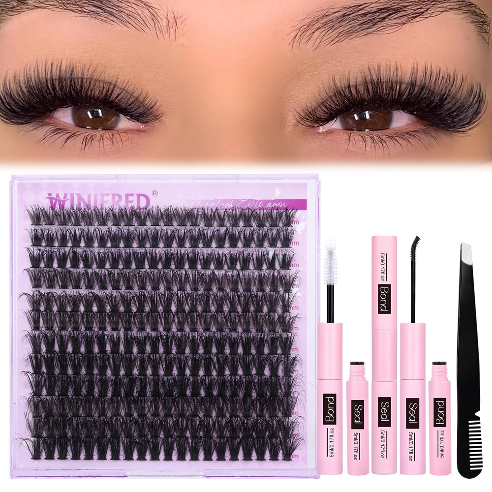 Winifred volume clusters deliver soft, fluffy lash effect.