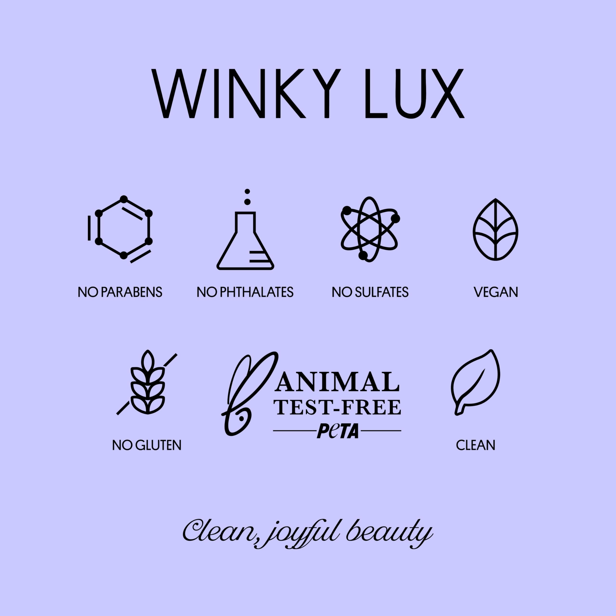 Winky Lux Amethyst Glimmer Balm glow under lights showing subtle shimmer.