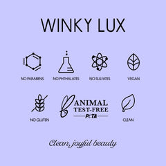 Winky Lux Amethyst Glimmer Balm glow under lights showing subtle shimmer.