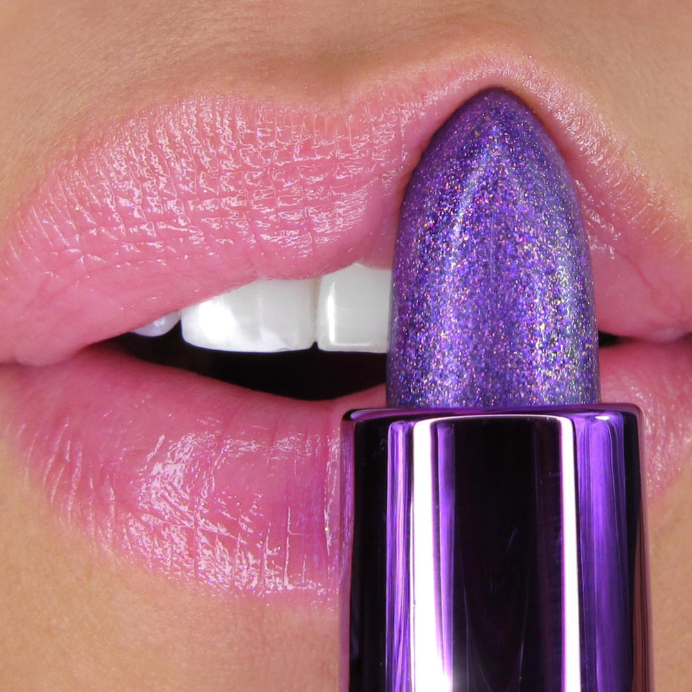Winky Lux Amethyst Glimmer Balm packaging highlighting clean, vegan formula.