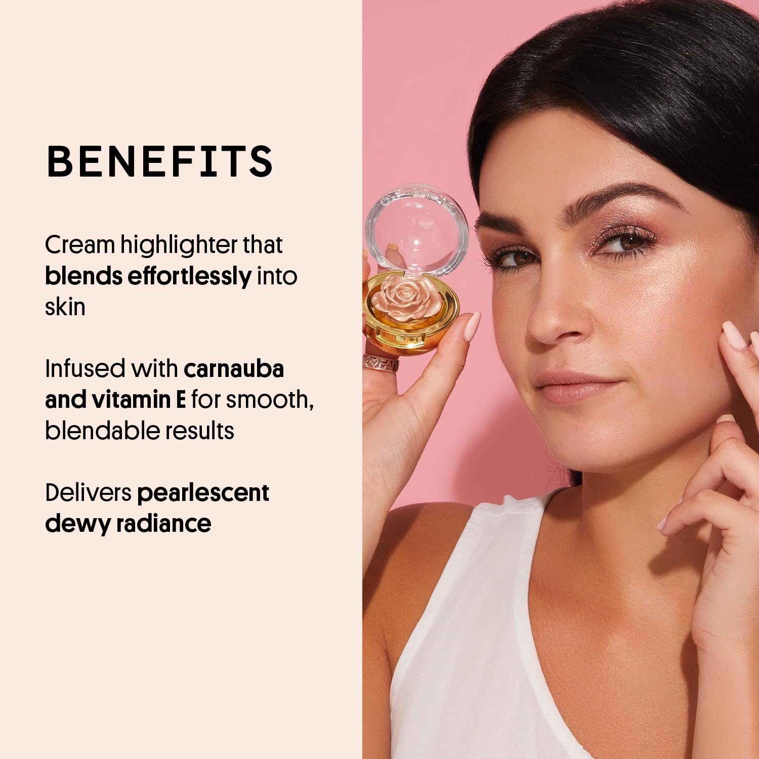 Packaging of Winky Lux Cheeky Rose highlighter shows cushion-tip design.