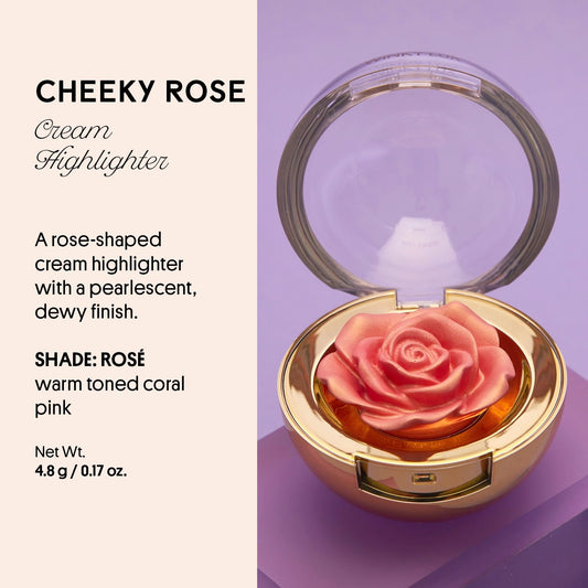Close-up of Winky Lux Cheeky Rose texture with micro pearls for soft sheen.