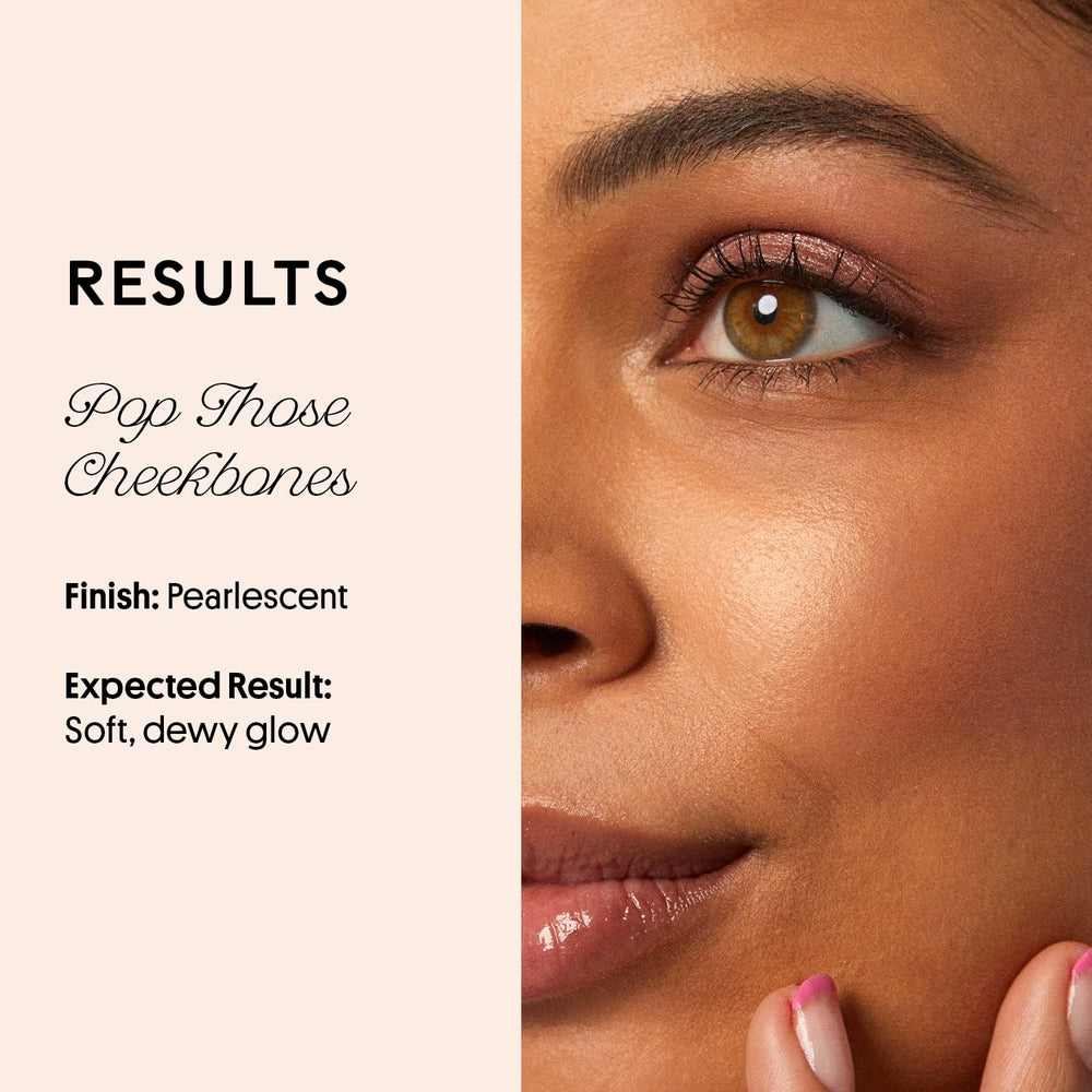 Winky Lux Cheeky Rose Highlighter on the nose and cupid's bow for soft highlights