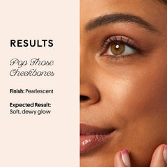 Winky Lux Cheeky Rose Highlighter on the nose and cupid's bow for soft highlights