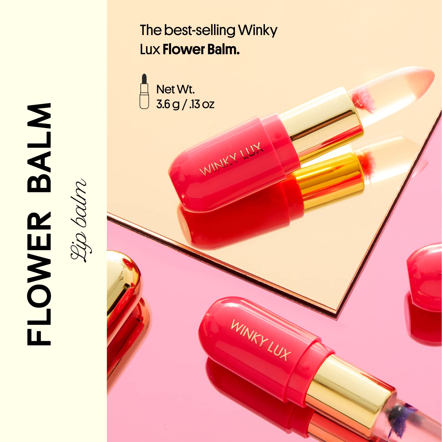 Winky Lux Flower Balm chrysanthemum inside adds chic floral detail and joy.