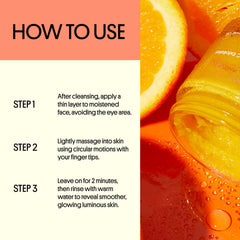 Winky Lux Orange You Bright exfoliator application demo for smooth skin