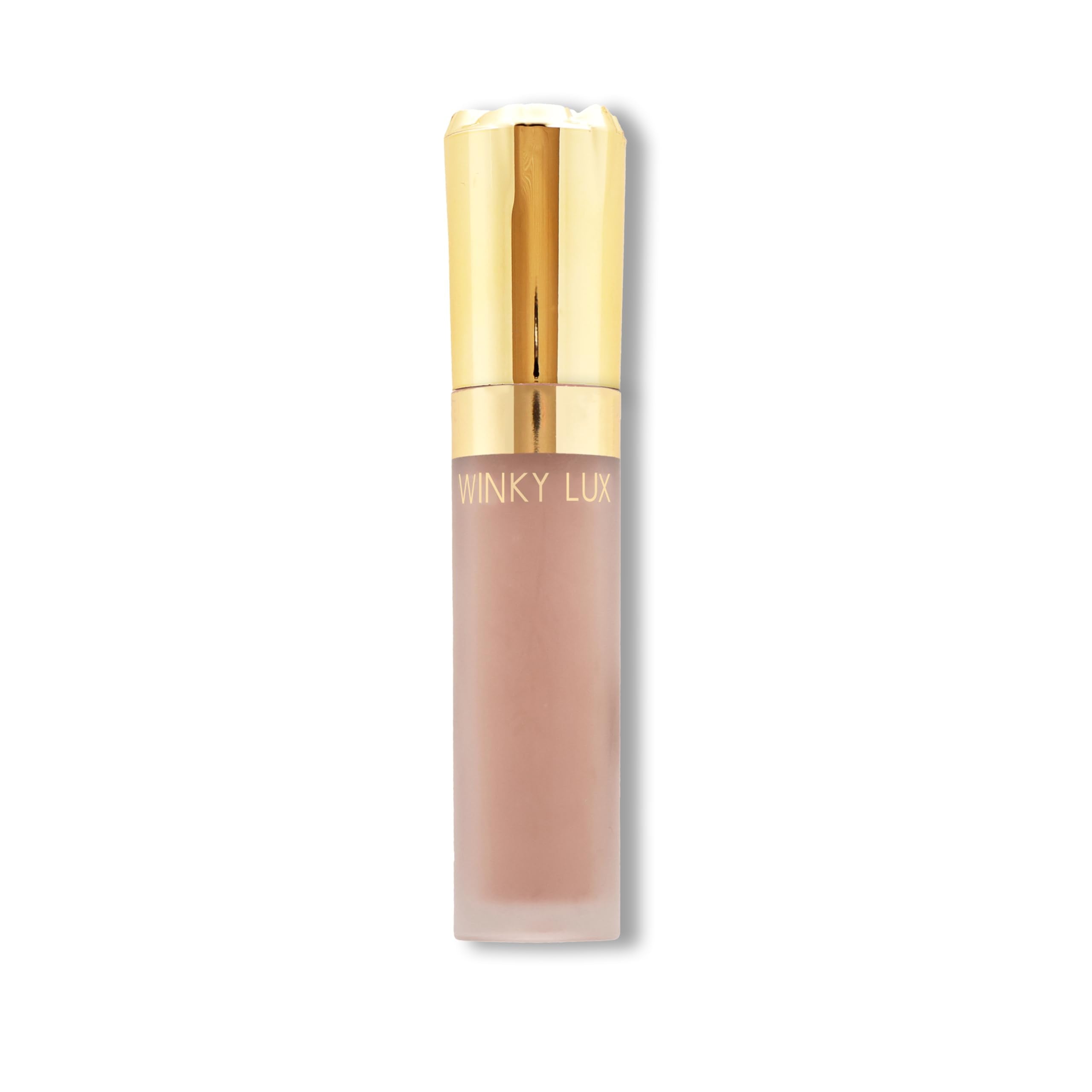 Winky Lux Rose Petal Liquid Eyeshadow on eyelids for long-lasting, crease-proof color.