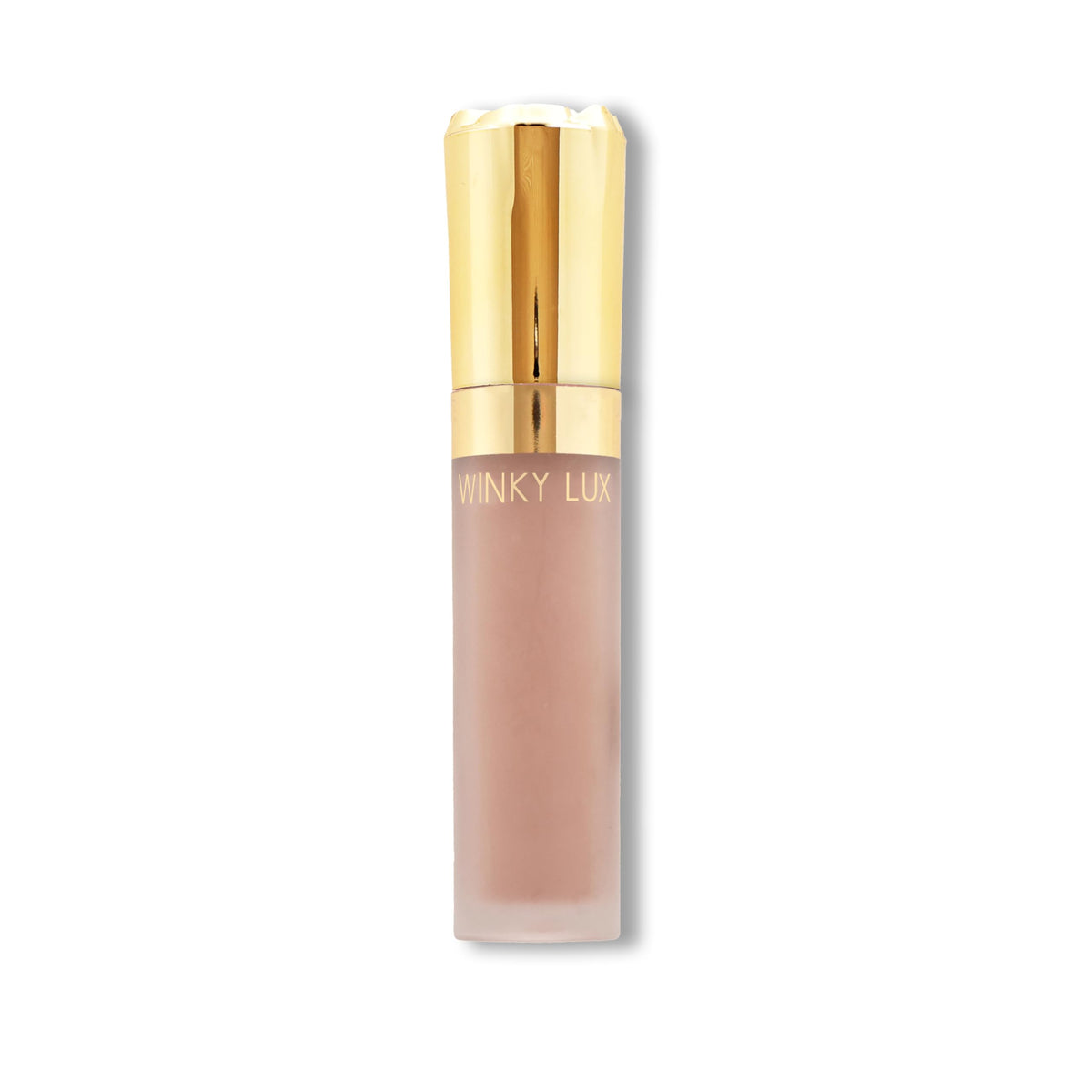 Winky Lux Rose Petal Liquid Eyeshadow on eyelids for long-lasting, crease-proof color.