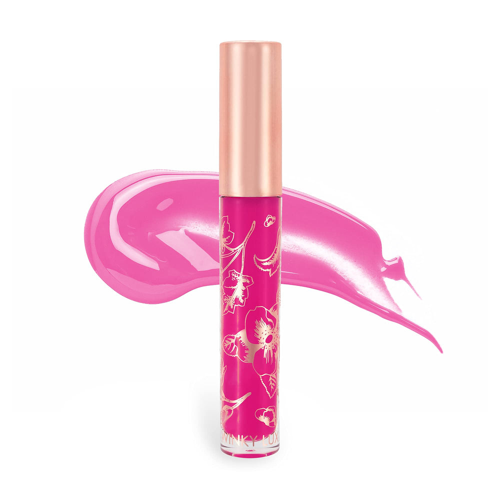 Winky Lux Prickly Pear Fruity Gloss bottle shows color-change shade and hydration