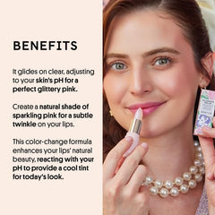Winky Lux Rose Glimmer Balm close-up texture reveals rosy tint and moisture