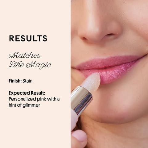 Winky Lux Unicorn Glimmer Balm lip swatch demonstrates personalized pink shimmer