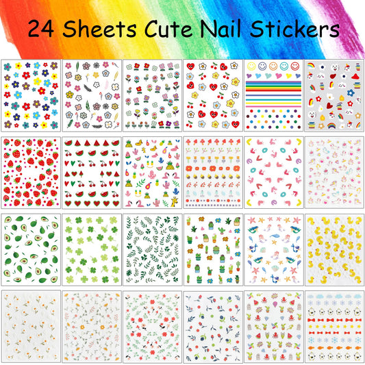 Winthrop nail stickers featuring fruits patterns for playful manicure ideas.