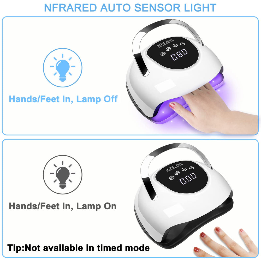 Wisdompark LED Nail Lamp low-heat mode protects tender skin during curing