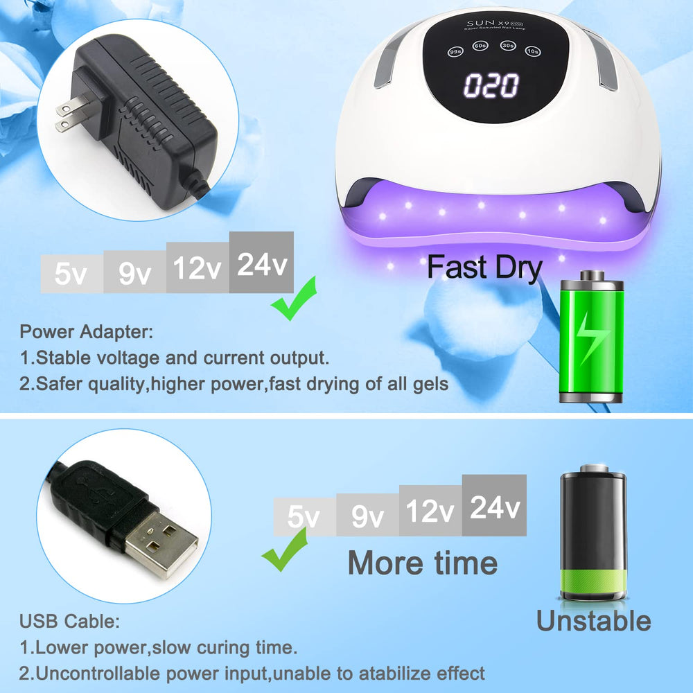 Wisdompark LED Nail Lamp side view highlights compact, space-saving design for your home studio
