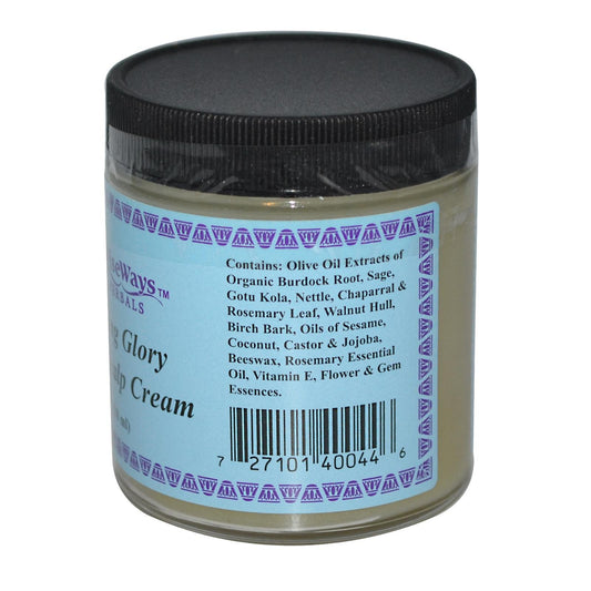 Texture close-up of Crowning Glory Cream showing creamy, moisturized strands.