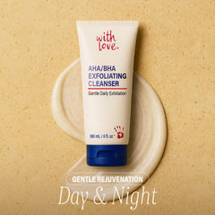 With Love jojoba beads closeup demonstrate gentle exfoliation.