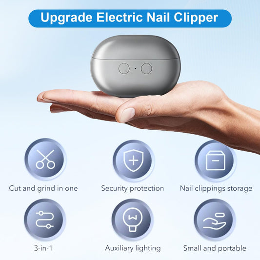 witpiny 3-in-1 nail trimmer with LED light enables precise trimming in dim environments.