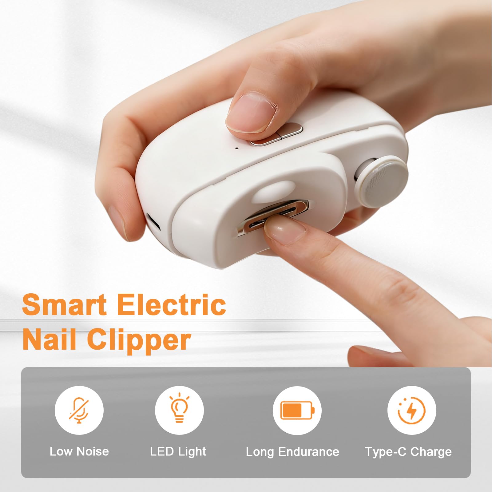 Witpiny Easyclip polishing function delivering a smooth nail finish.