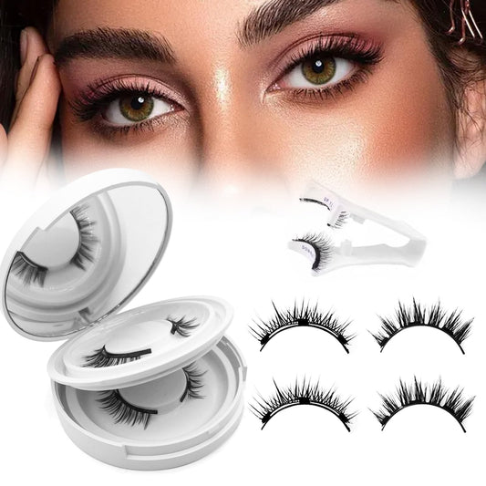 witpiny Hunnyfit magnetic lashes closeup strip showing natural lift and secure magnetic hold