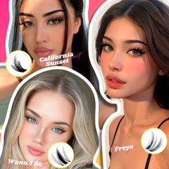 WiWiLINK California Sunset Kit model shot with defined lashes